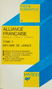 Alliance français tome 1 diplome de langue