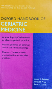 Oxford handbook of geriatric medicine