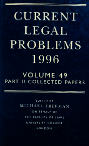 Current legal problems 1996 volume 49