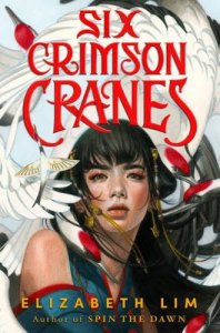 Six crimson cranes